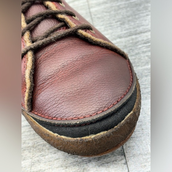 Merrell Womens 9 Milan Autumn Cross Wool Red Leather Crepe Sole Hiking Fall 0307 - Picture 11 of 16